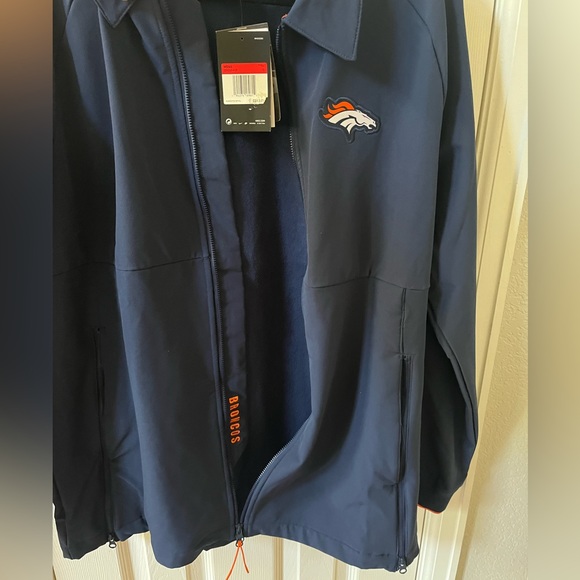 Nike Denver Broncos On Field Jacket Navy Blue and orange men’s large - Picture 5 of 9